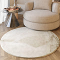 Esprit Kunstfell Teppich Rund Creme Beige und sehr flauschig Hochflor "Alice"