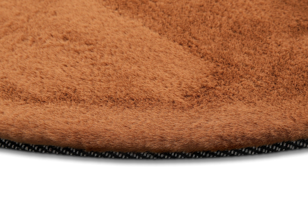Esprit Teppich Rund Kupfer Rot und sehr flauschig Hochflor "Alice"