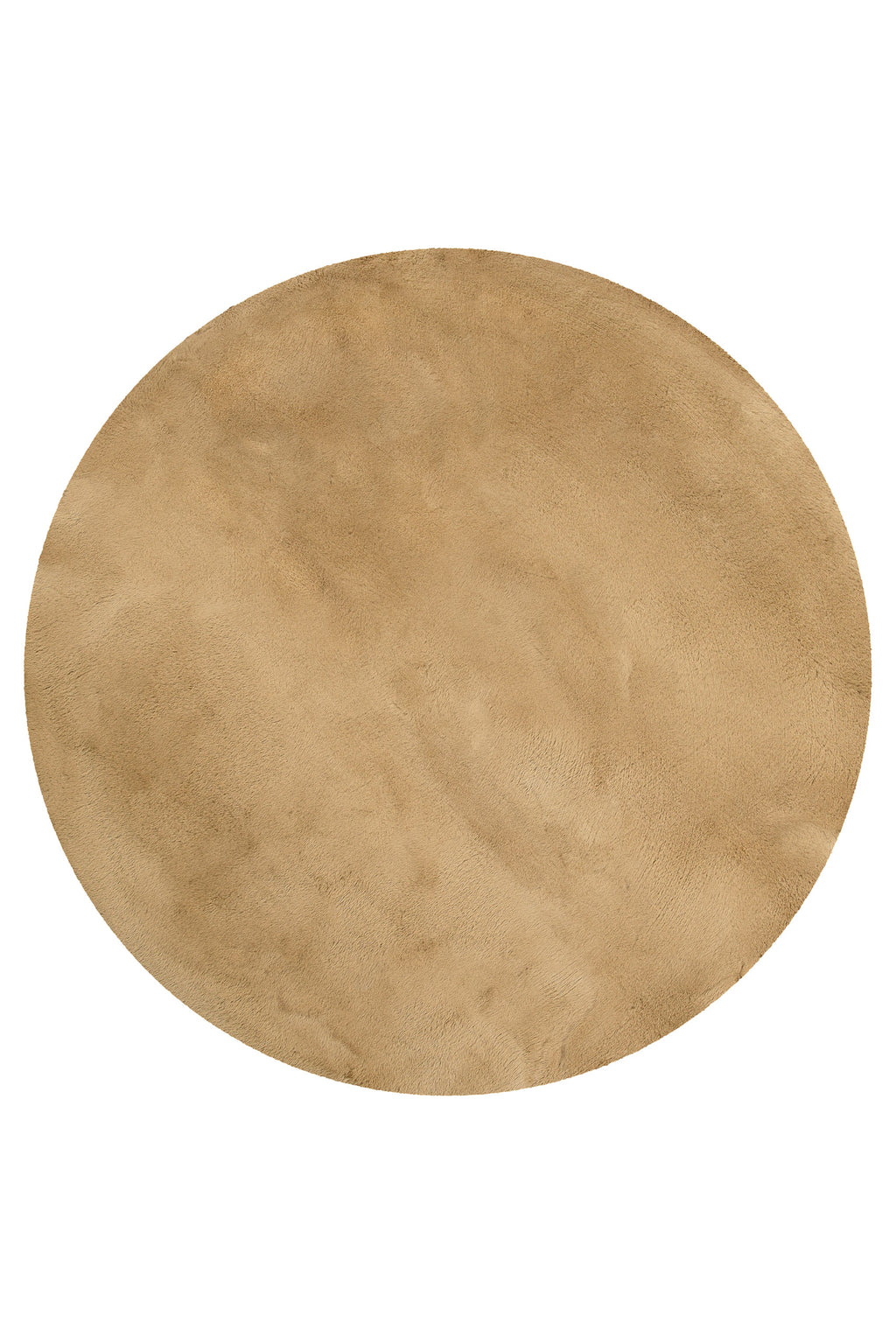 Esprit Teppich Rund Caramel Beige und sehr flauschig Hochflor "Alice"