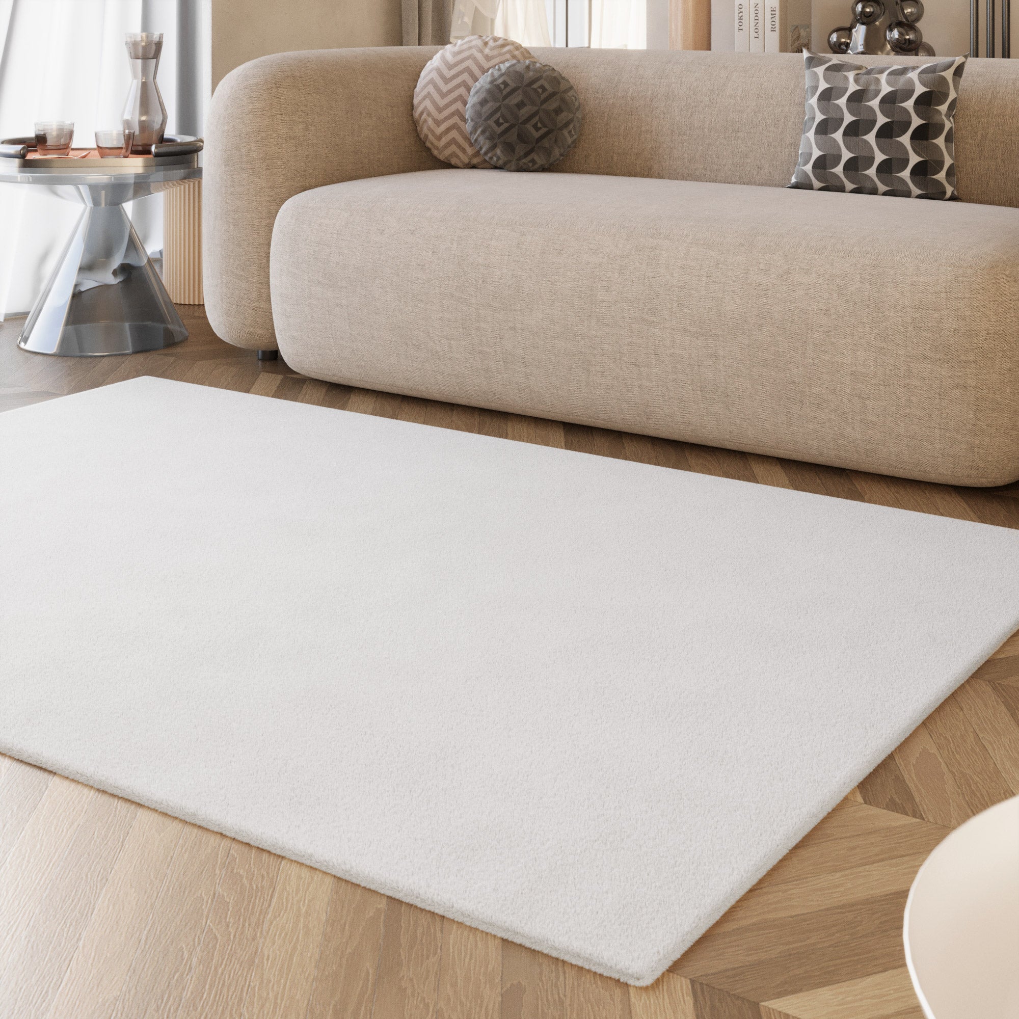 Esprit Kunstfell Teppich Weiß und sehr flauschig Hochflor "Alice"