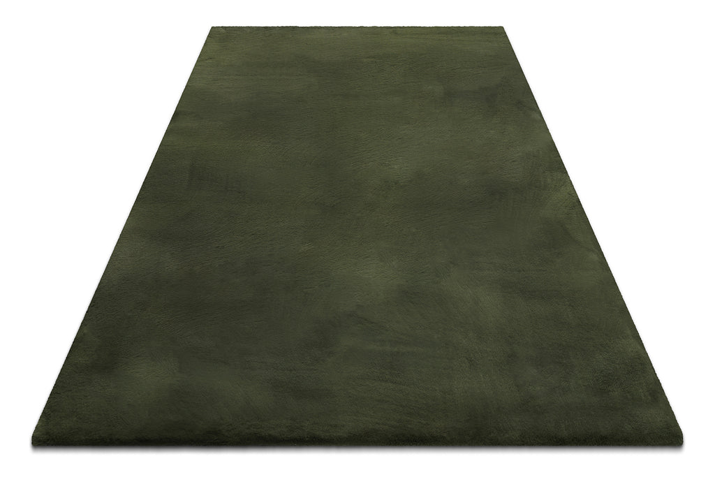 Hochflor Teppich Anna Oliv Grün Perspektive