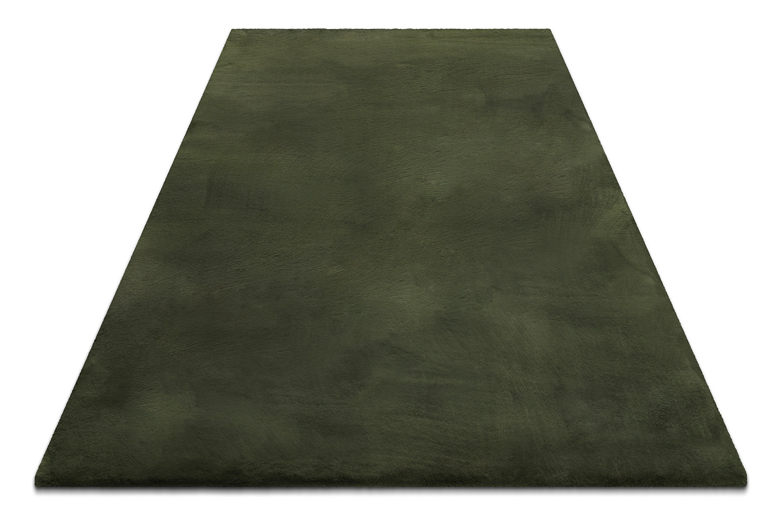Hochflor Teppich Anna Oliv Grün Perspektive