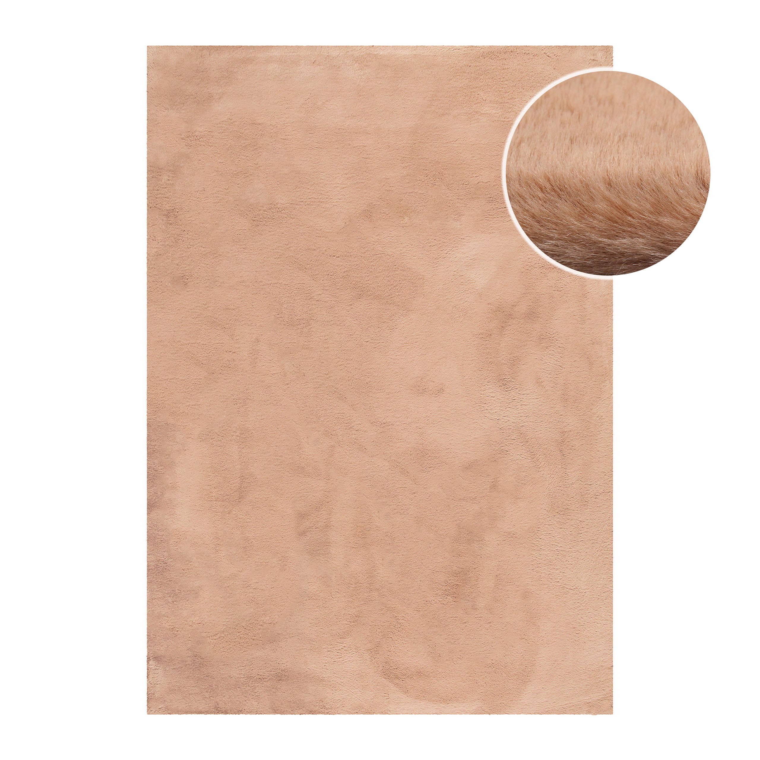 Kunstfell Teppich Apricot flauschig und weich "Anna" WECONhome Basics