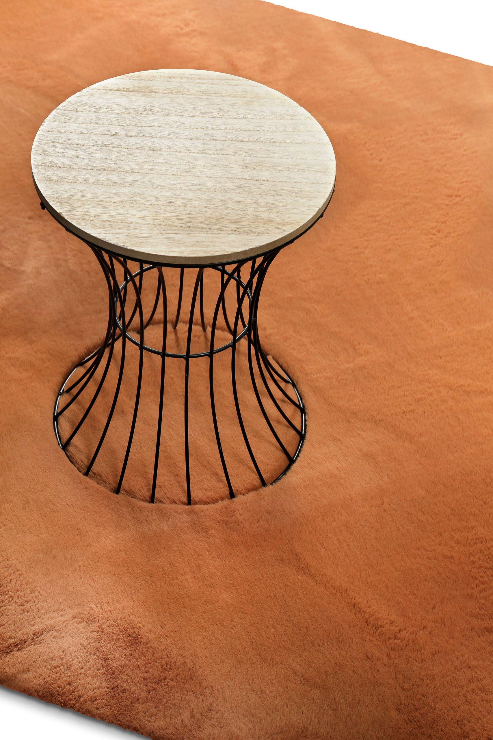 Kunstfell Teppich Terracotta flauschig und weich "Anna" WECONhome Basics