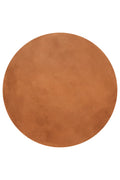 Kunstfell Teppich Rund Terracotta flauschig und weich "Anna" WECONhome Basics