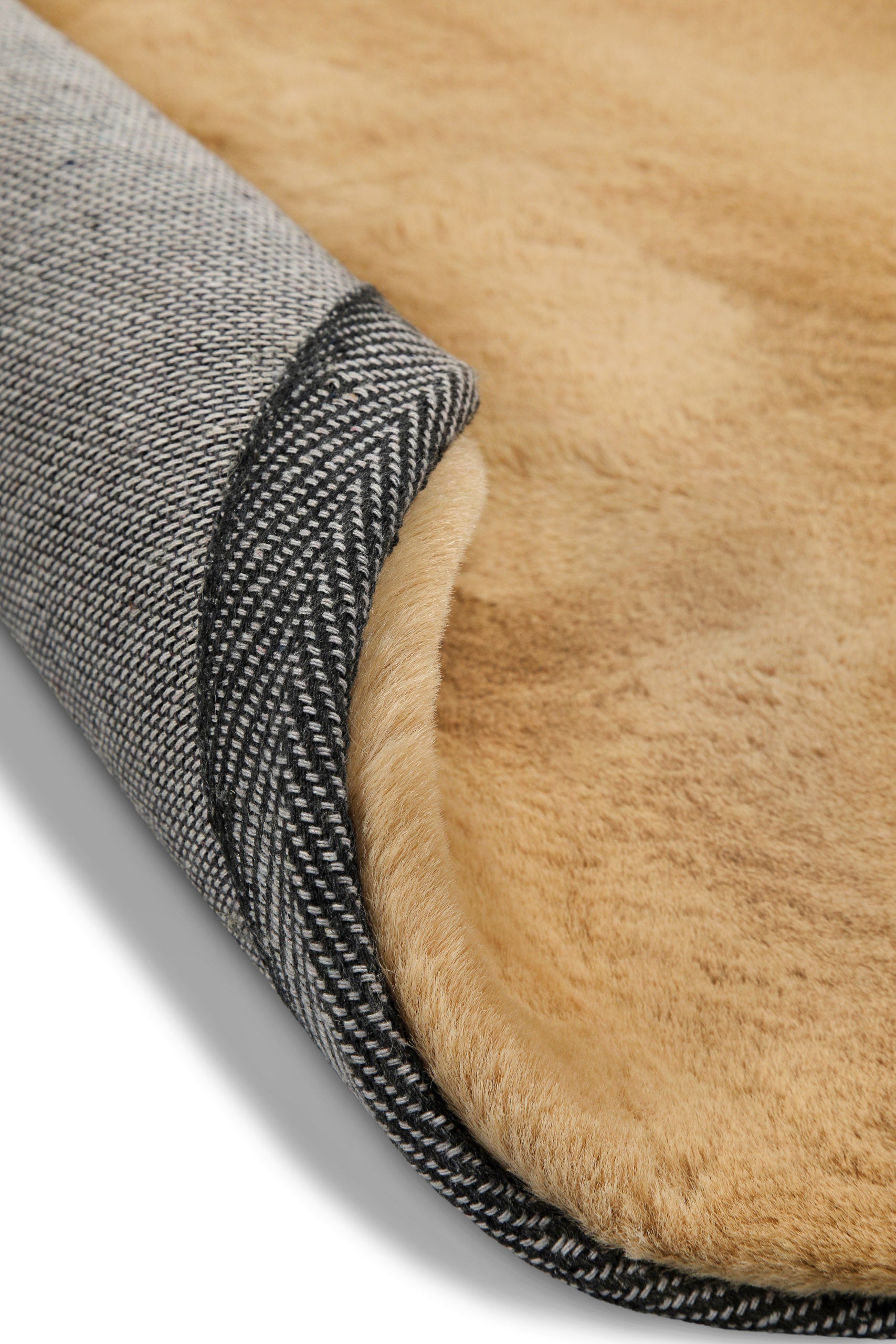Kunstfell Teppich Rund Sand flauschig und weich "Anna" WECONhome Basics