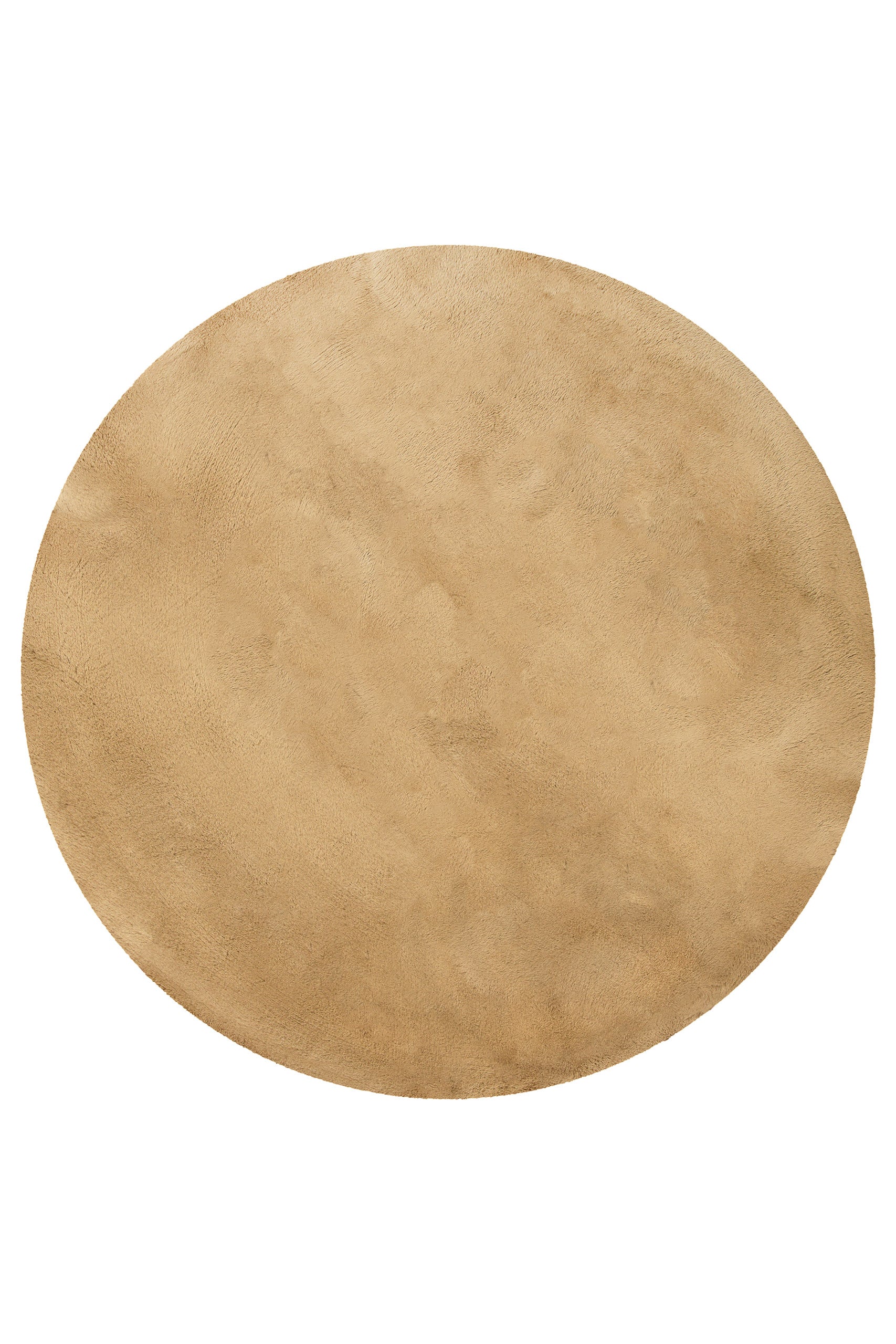 Kunstfell Teppich Rund Sand flauschig und weich "Anna" WECONhome Basics