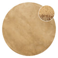 Kunstfell Teppich Rund Sand flauschig und weich "Anna" WECONhome Basics