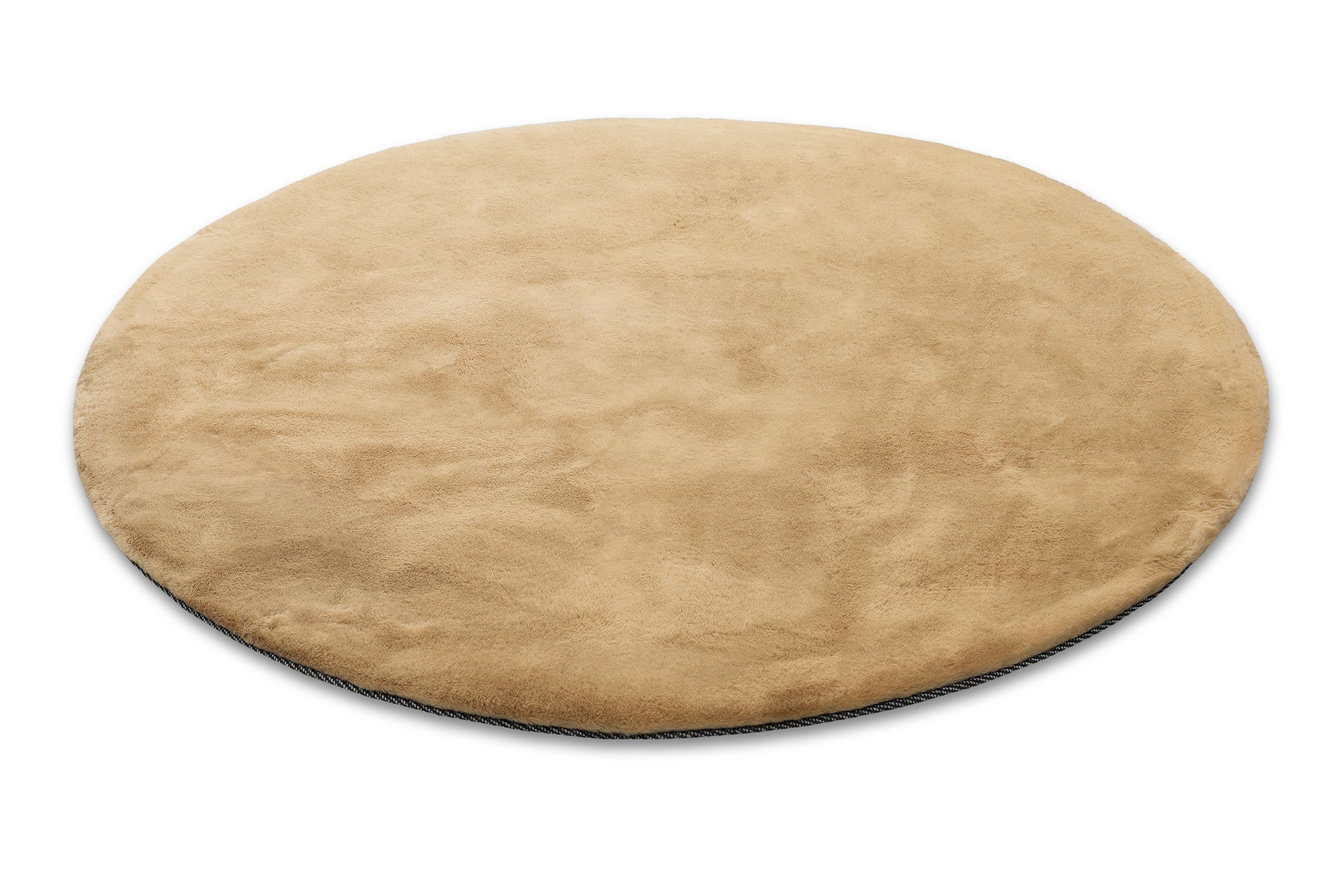 Kunstfell Teppich Rund Sand flauschig und weich "Anna" WECONhome Basics