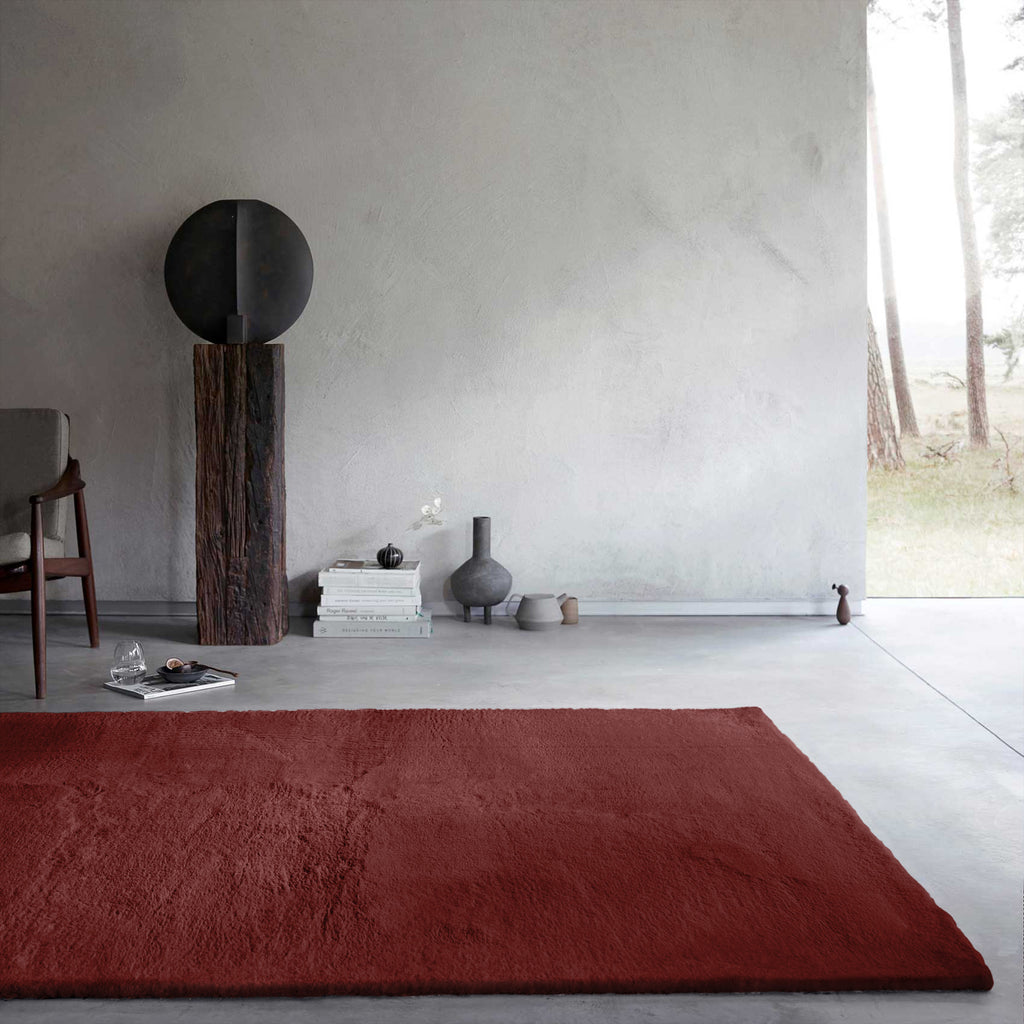 Kunstfell Teppich Bordeaux flauschig und weich "Anna" WECONhome Basics