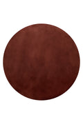 Kunstfell Teppich Rund Bordeaux flauschig und weich "Anna" WECONhome Basics