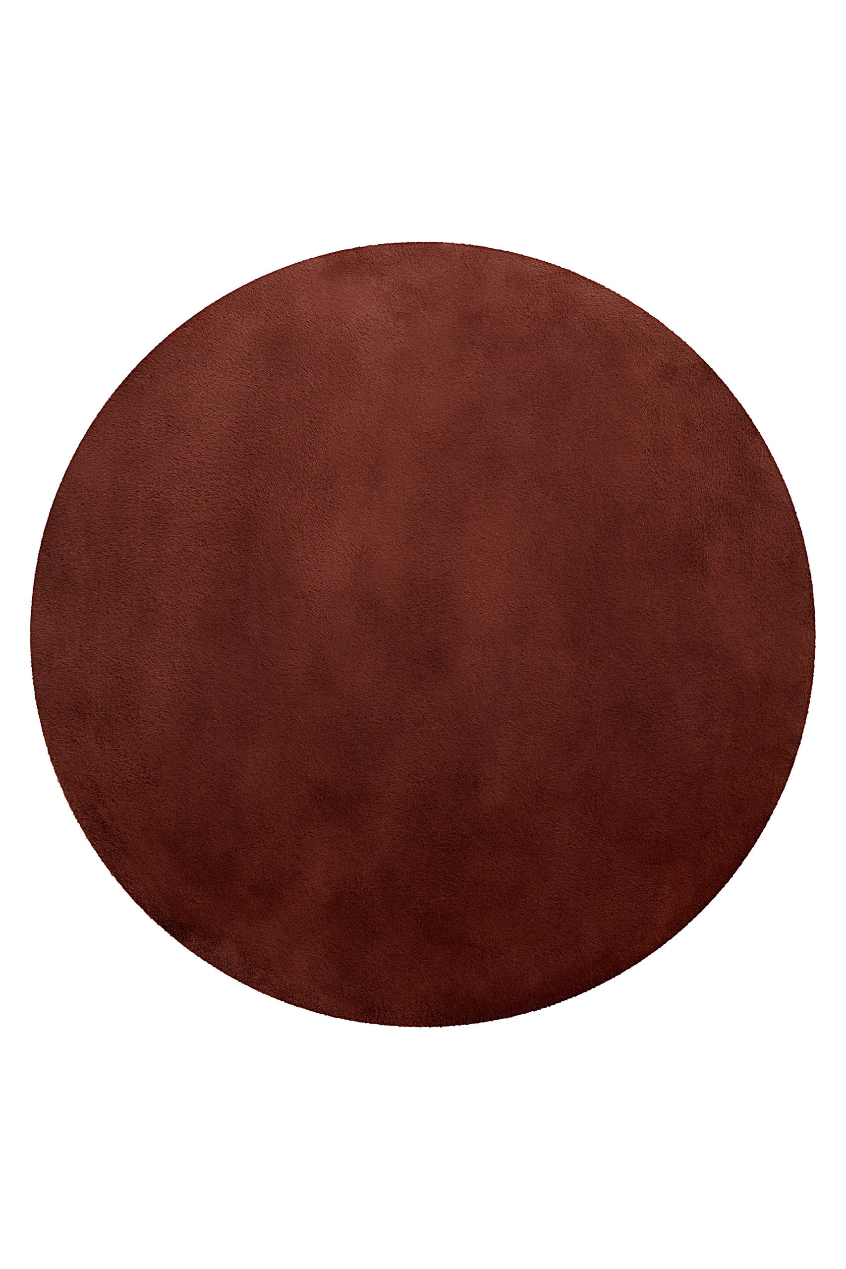 Kunstfell Teppich Rund Bordeaux flauschig und weich "Anna" WECONhome Basics
