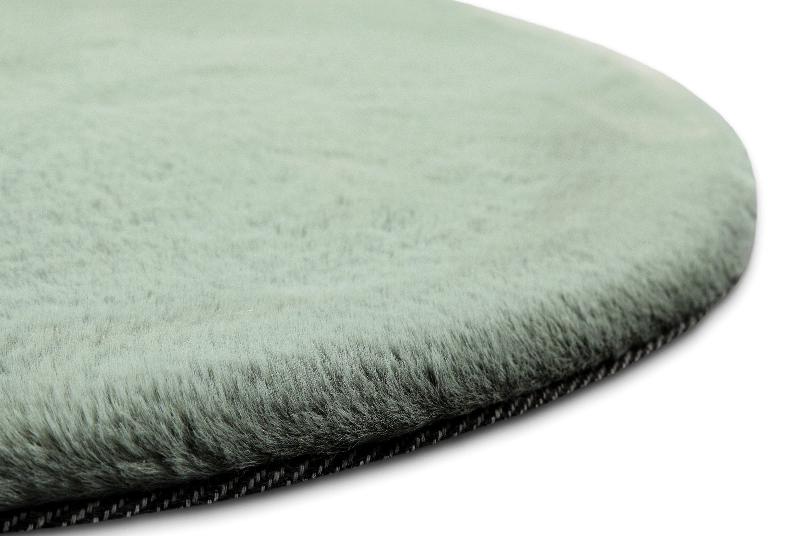Kunstfell Teppich Rund Türkis flauschig und weich "Anna" WECONhome Basics