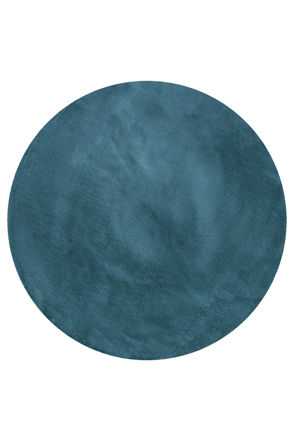 Kunstfell Teppich Rund Petrol flauschig und weich "Anna" WECONhome Basics