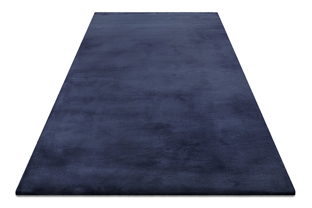 Kunstfell Teppich Dunkelblau flauschig und weich "Anna" WECONhome Basics