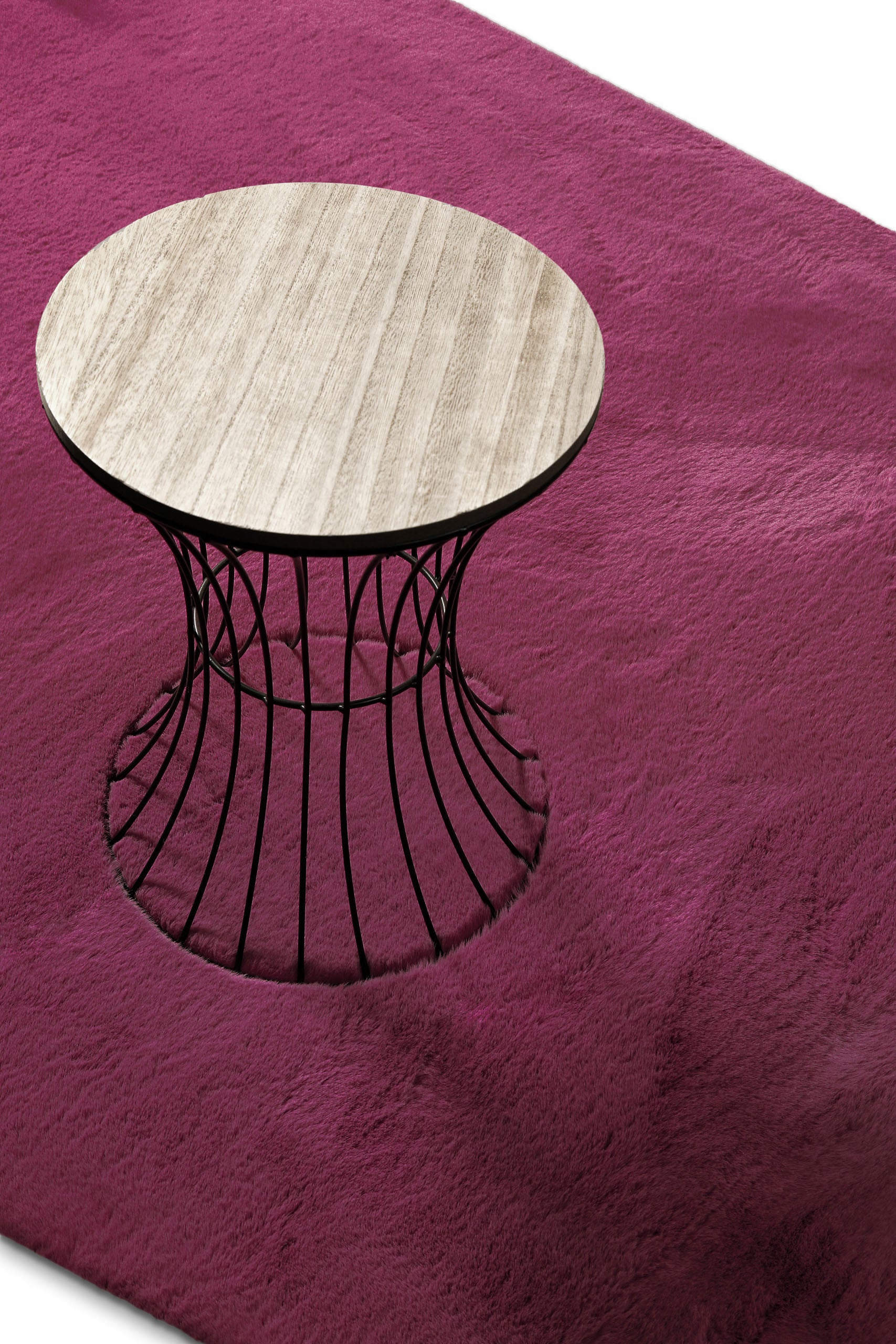 Kunstfell Teppich Violett flauschig und weich "Anna" WECONhome Basics