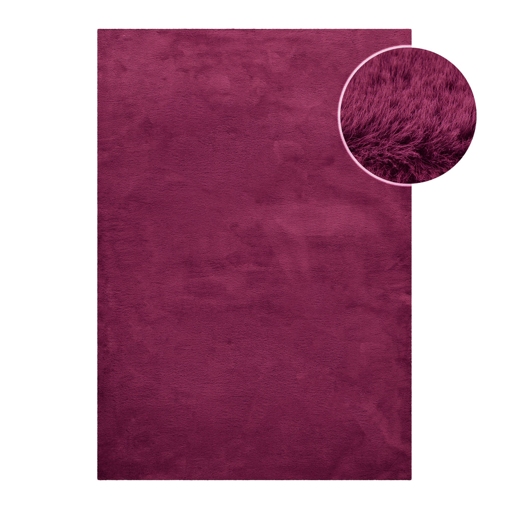 Kunstfell Teppich Violett flauschig und weich "Anna" WECONhome Basics