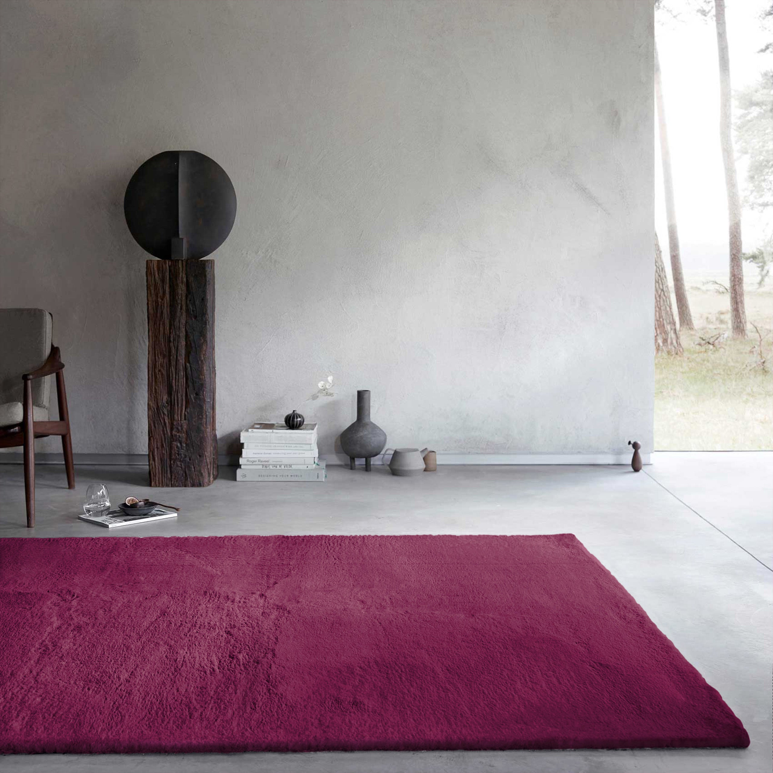 Kunstfell Teppich Violett flauschig und weich "Anna" WECONhome Basics