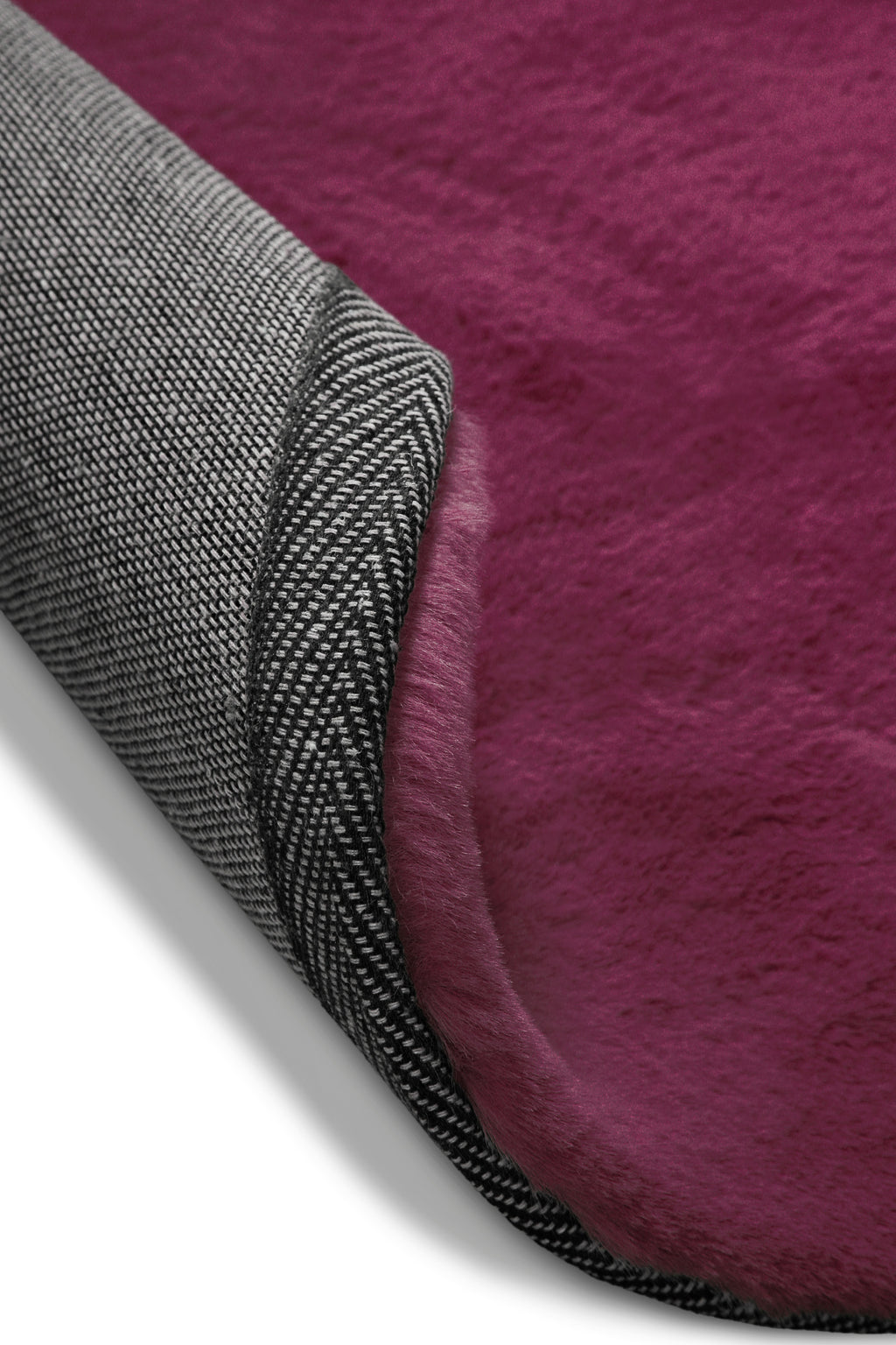 Kunstfell Teppich Rund Violett flauschig und weich "Anna" WECONhome Basics