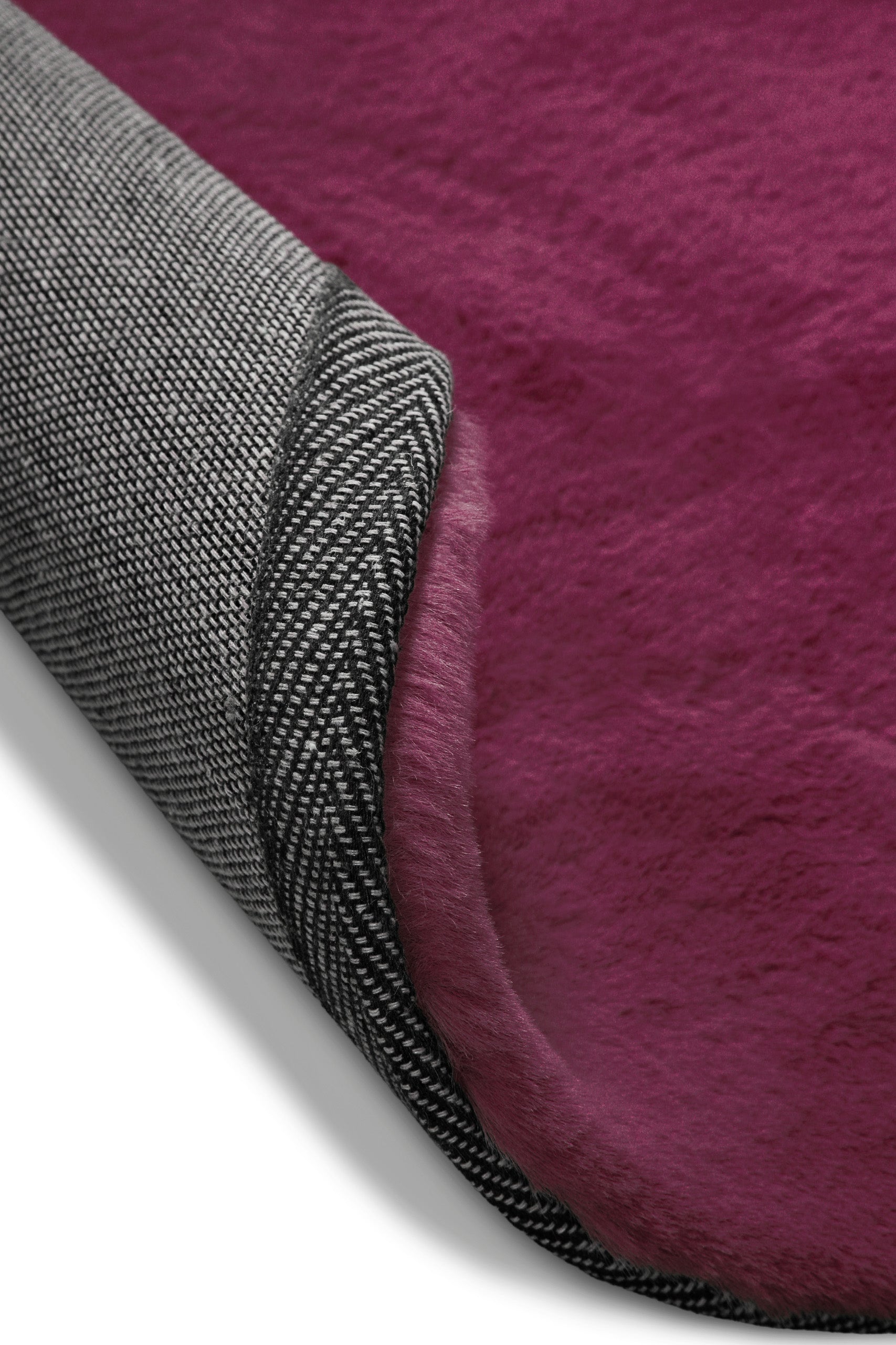 Kunstfell Teppich Rund Violett flauschig und weich "Anna" WECONhome Basics