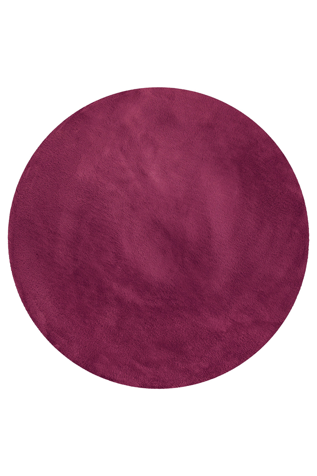Kunstfell Teppich Rund Violett flauschig und weich "Anna" WECONhome Basics
