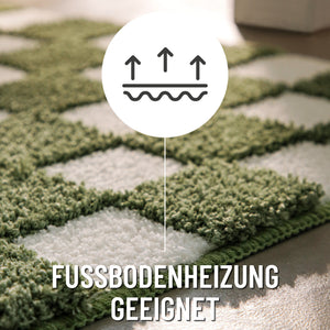 {"class" => "product-thumbnails__image", "alt" => "Badteppich von BathKing by WECONhome Bobbi Grün Nahaufnahme der Teppichkante, Symbol zeigt Eignung für Fußbodenheizung"}