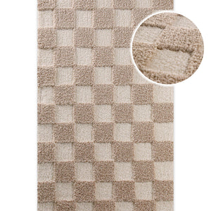 {"class" => "product-thumbnails__image", "alt" => "Badteppich von BathKing by WECONhome Bobbi Beige rechteckig, Draufsicht mit Schachbrettmuster und Detailausschnitt der Florstruktur auf hellem Hintergrund"}