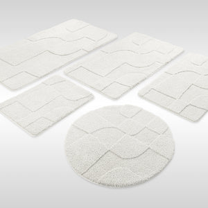 {"class" => "product-thumbnails__image", "alt" => "Badteppich von BathKing by WECONhome Davie Weiß Set aus rechteckigen und runden Badmatten, mehrere Größen auf hellem Hintergrund angeordnet"}