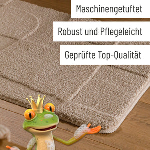 {"class" => "product-thumbnails__image", "alt" => "Badteppich von BathKing by WECONhome Davie Sand Beige Detail der Teppichkante auf Holzfußboden, eingeblendete Hinweise zu Verarbeitung und Pflege"}