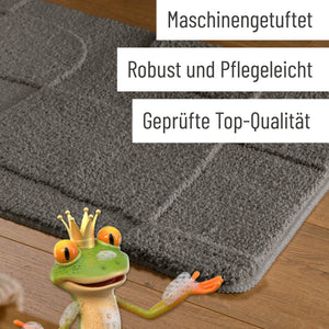 {"class" => "product-thumbnails__image", "alt" => "Badteppich von BathKing by WECONhome Davie Basalt Grau Detail der Teppichkante auf Holzfußboden, eingeblendete Hinweise zu Verarbeitung und Pflege"}