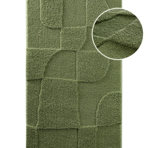 {"class" => "product-thumbnails__image", "alt" => "Badteppich von BathKing by WECONhome Davie Grün, Draufsicht mit Detailkreis der Florstruktur und eingeprägtem Muster auf weißem Hintergrund"}
