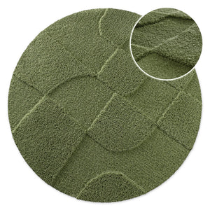 {"class" => "product-thumbnails__image", "alt" => "Badteppich von BathKing by WECONhome Davie Reseda Grün rund, Draufsicht mit Detailkreis der Florstruktur und eingeprägtem Linienmuster auf hellem Hintergrund"}