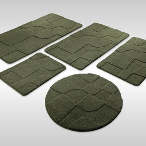 {"class" => "product-thumbnails__image", "alt" => "Badteppich von BathKing by WECONhome Davie Kiefer Grün Set aus rechteckigen und runden Badmatten, mehrere Größen auf hellem Hintergrund angeordnet"}