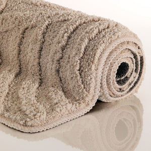 {"class" => "product-thumbnails__image", "alt" => "Badteppich von BathKing by WECONhome Fiete Sand Beige zwei rechteckige Matten übereinander gelegt, Draufsicht mit geometrischem Reliefmuster"}