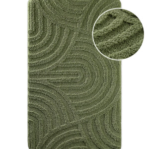 {"class" => "product-thumbnails__image", "alt" => "Badteppich von BathKing by WECONhome Fiete Grün, Draufsicht mit Detailkreis der Florstruktur und eingeprägtem Linienmuster auf weißem Hintergrund"}