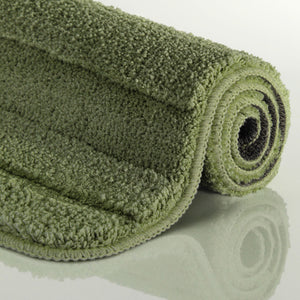 {"class" => "product-thumbnails__image", "alt" => "Badteppich von BathKing by WECONhome Marc Reseda Grün aufgerollt auf hellem Hintergrund, Seitenansicht zeigt Florhöhe und Teppichkante"}