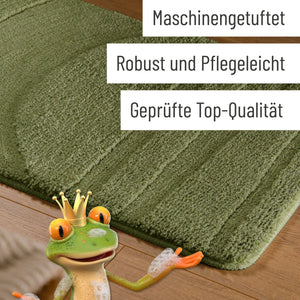 {"class" => "product-thumbnails__image", "alt" => "Badteppich von BathKing by WECONhome Marc Reseda Grün Detail der Teppichkante auf Holzfußboden, eingeblendete Hinweise zu Verarbeitung und Pflege"}