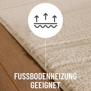 {"class" => "product-thumbnails__image", "alt" => "Badteppich von BathKing by WECONhome Marc Creme Weiß Detail auf Holzfußboden mit Symbol für Fußbodenheizung, Nahaufnahme von Flor und Teppichkante"}