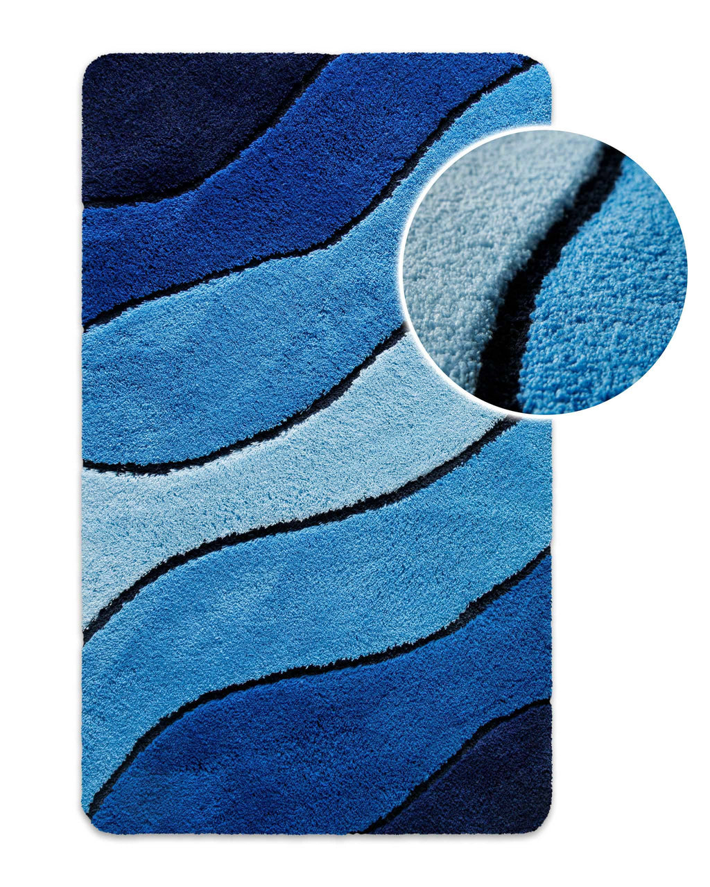 Badteppich Blau Multi "Monte Cavo" Homie Living