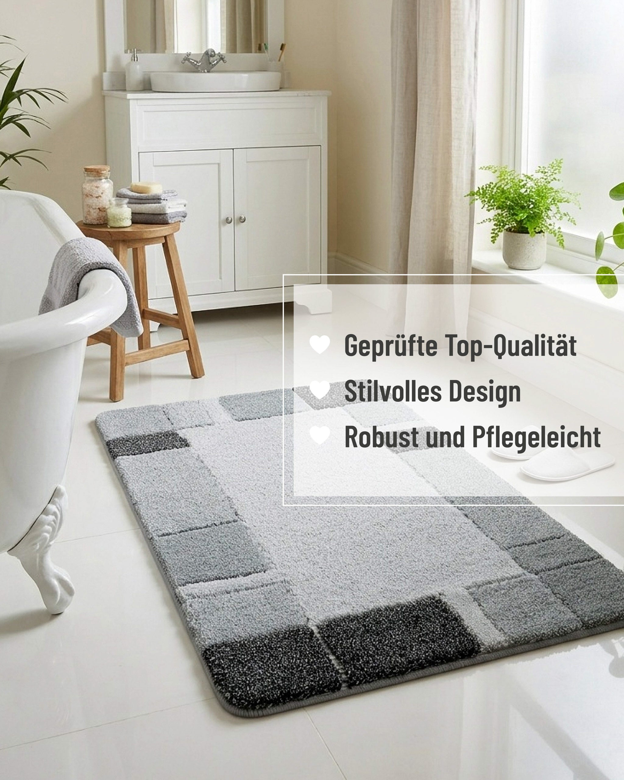 Badteppich Grau Multi "Villa Elba" Homie Living