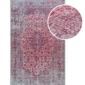 {"class" => "product-thumbnails__image", "alt" => "Detailansicht des pastellvioletten Vintage-Badteppichs Ralph mit vergrößerter Darstellung des ornamentalen Musters."}