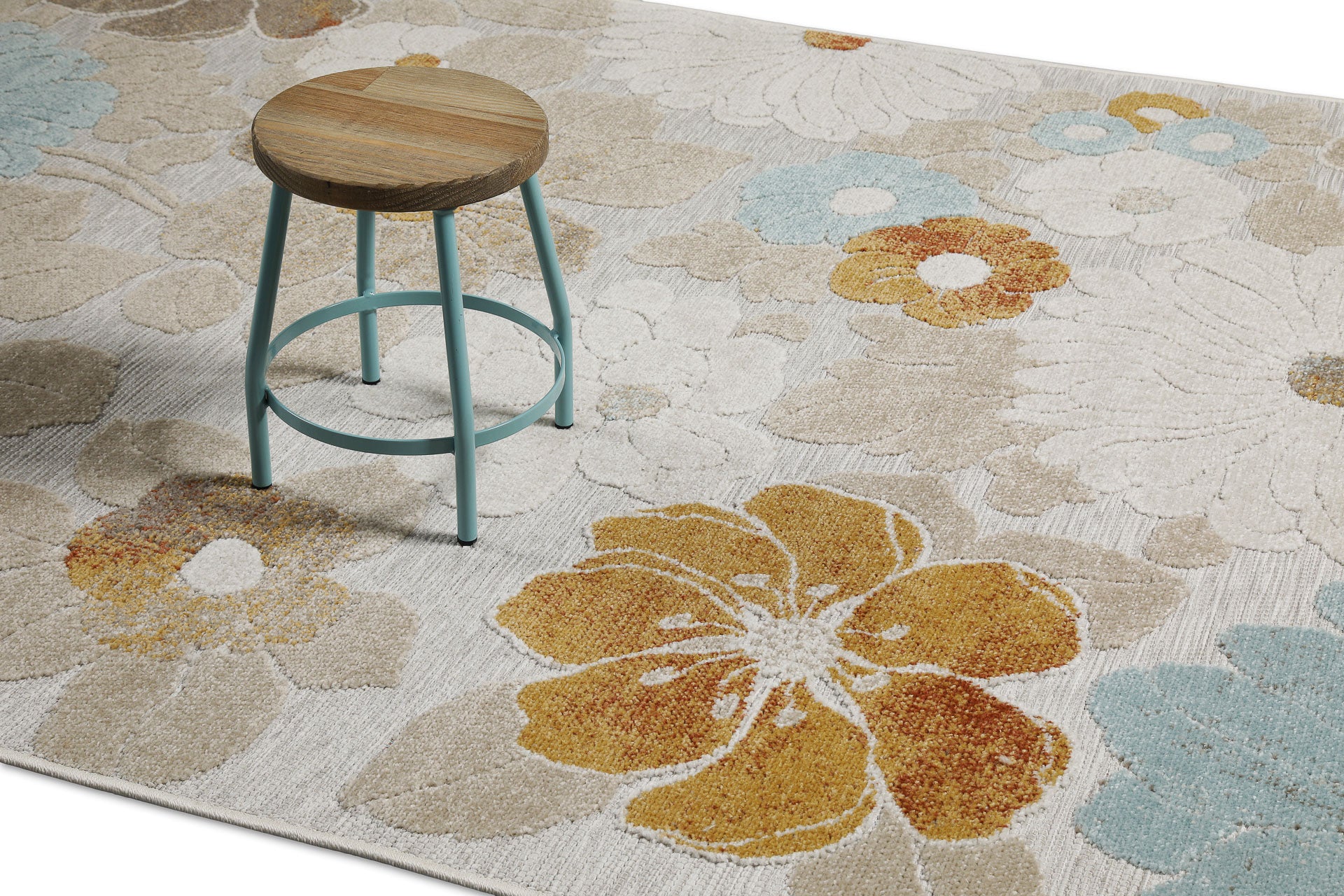 In & Outdoorteppich Beige "BeachFlower" WECONhome