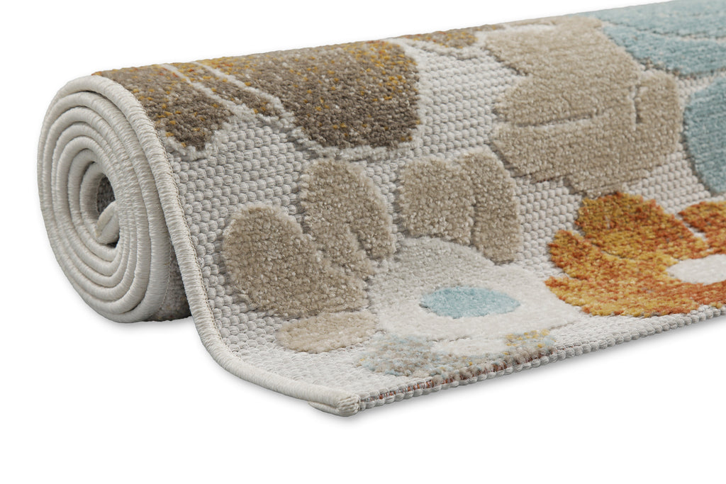 In & Outdoorteppich Beige "BeachFlower" WECONhome