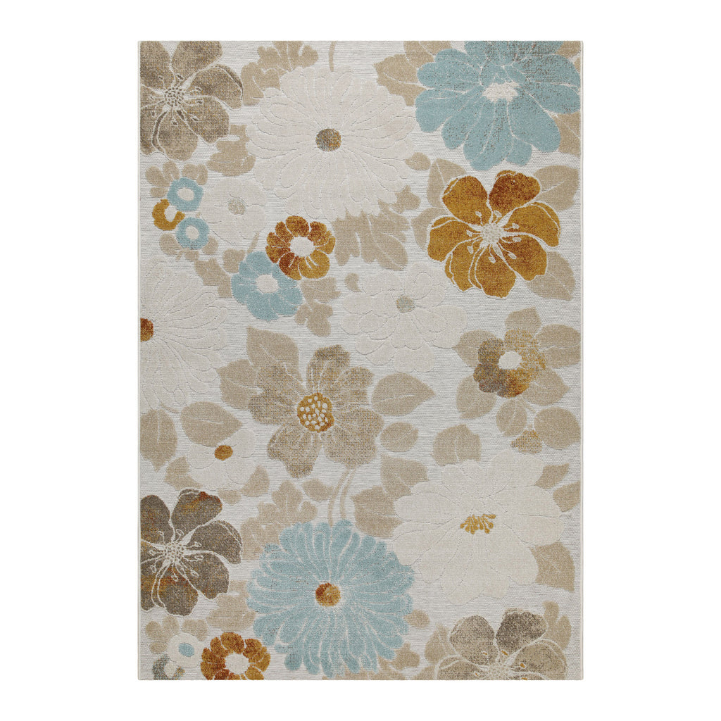 In & Outdoorteppich Beige "BeachFlower" WECONhome