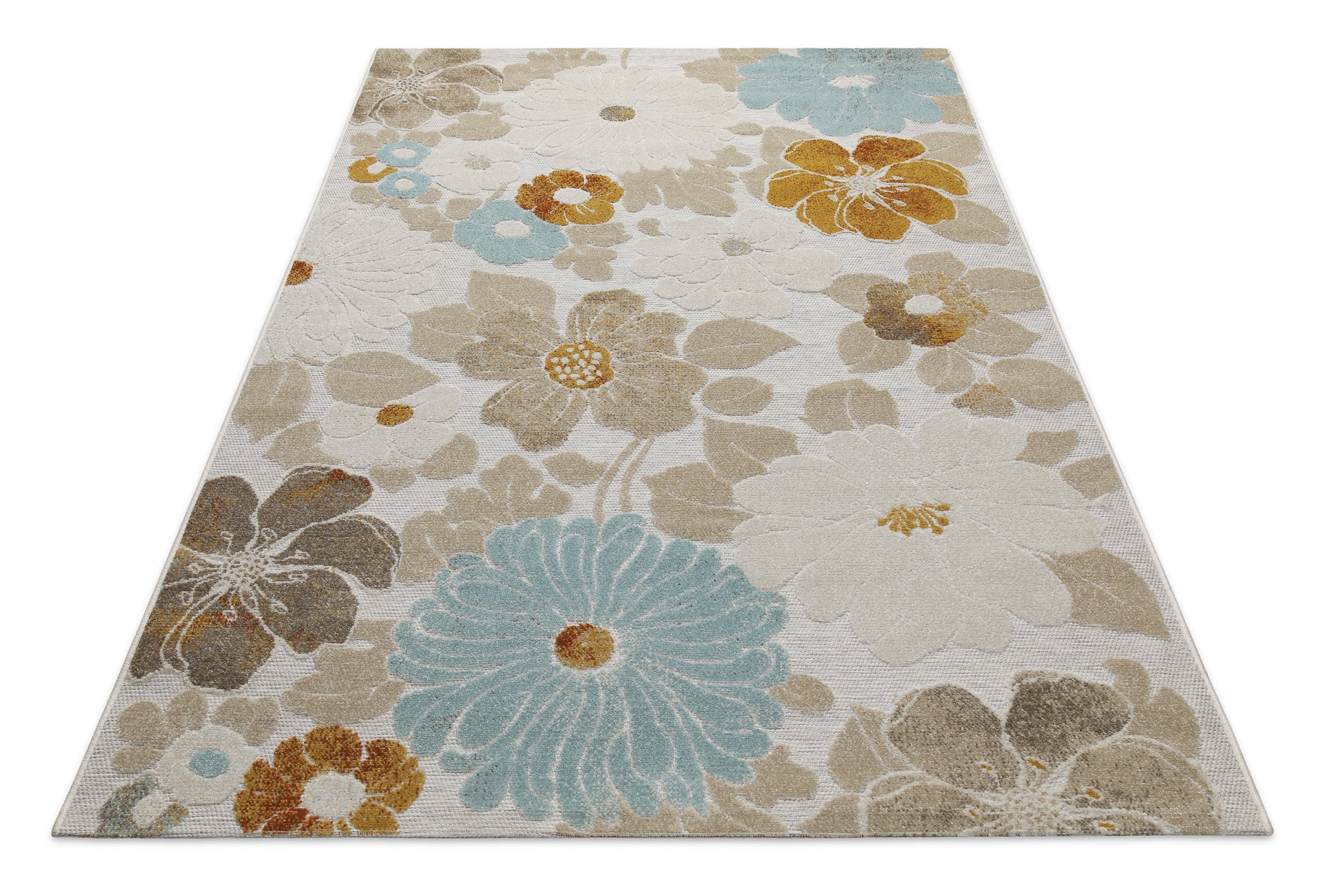 In & Outdoorteppich Beige "BeachFlower" WECONhome