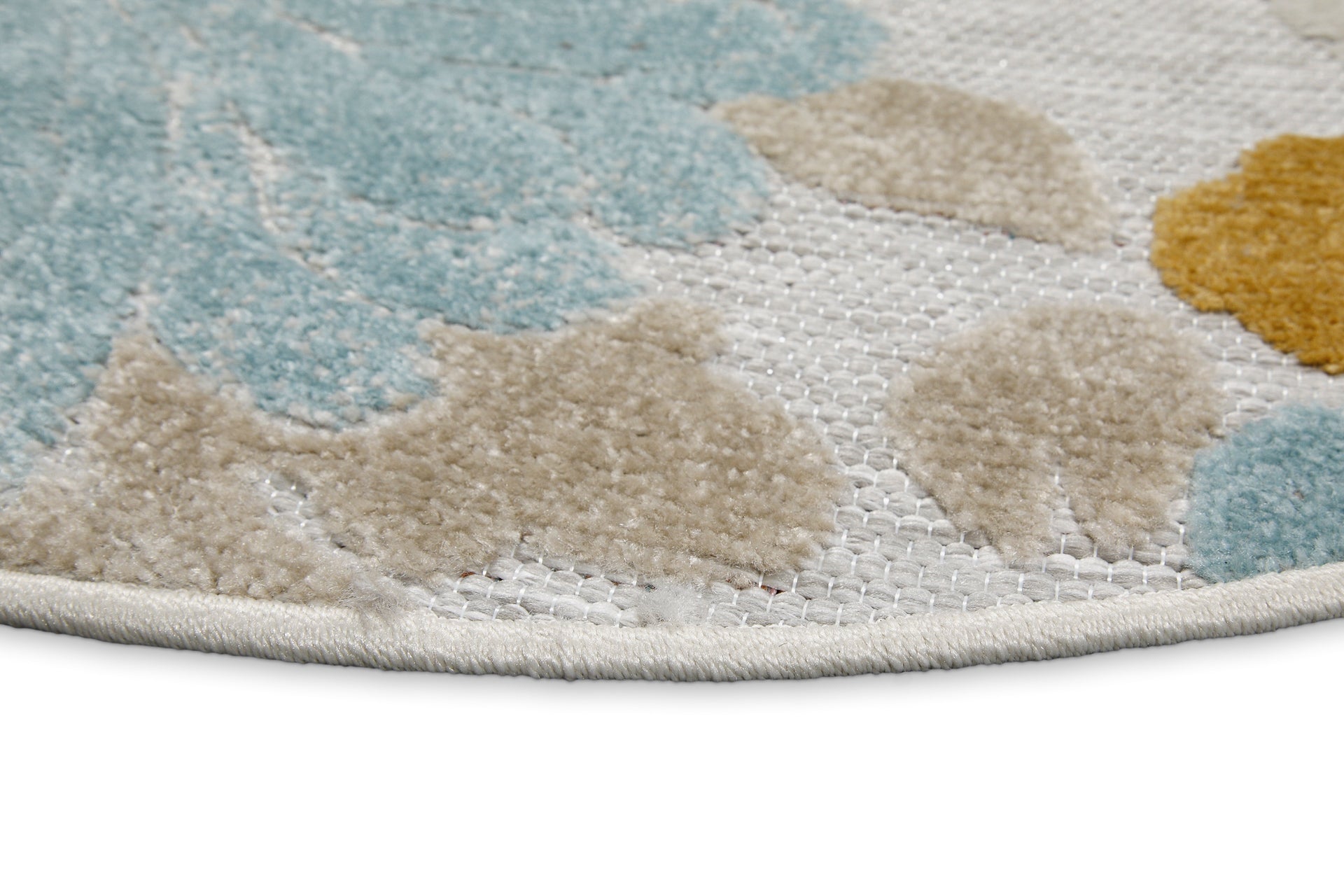 In & Outdoorteppich Rund Beige "BeachFlower" WECONhome