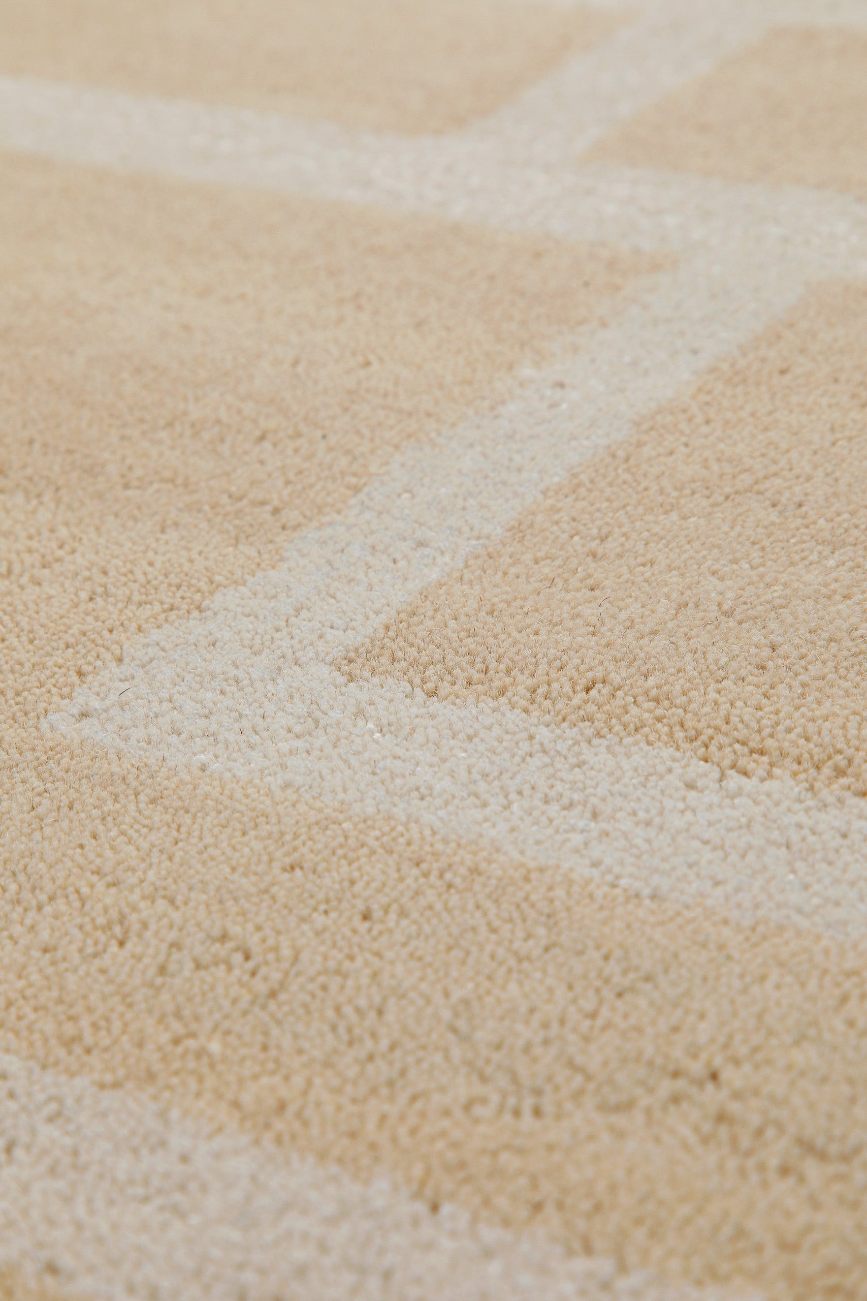Kurzflor Teppich aus Schurwolle Sand Beige "Beatrice" WECONhome