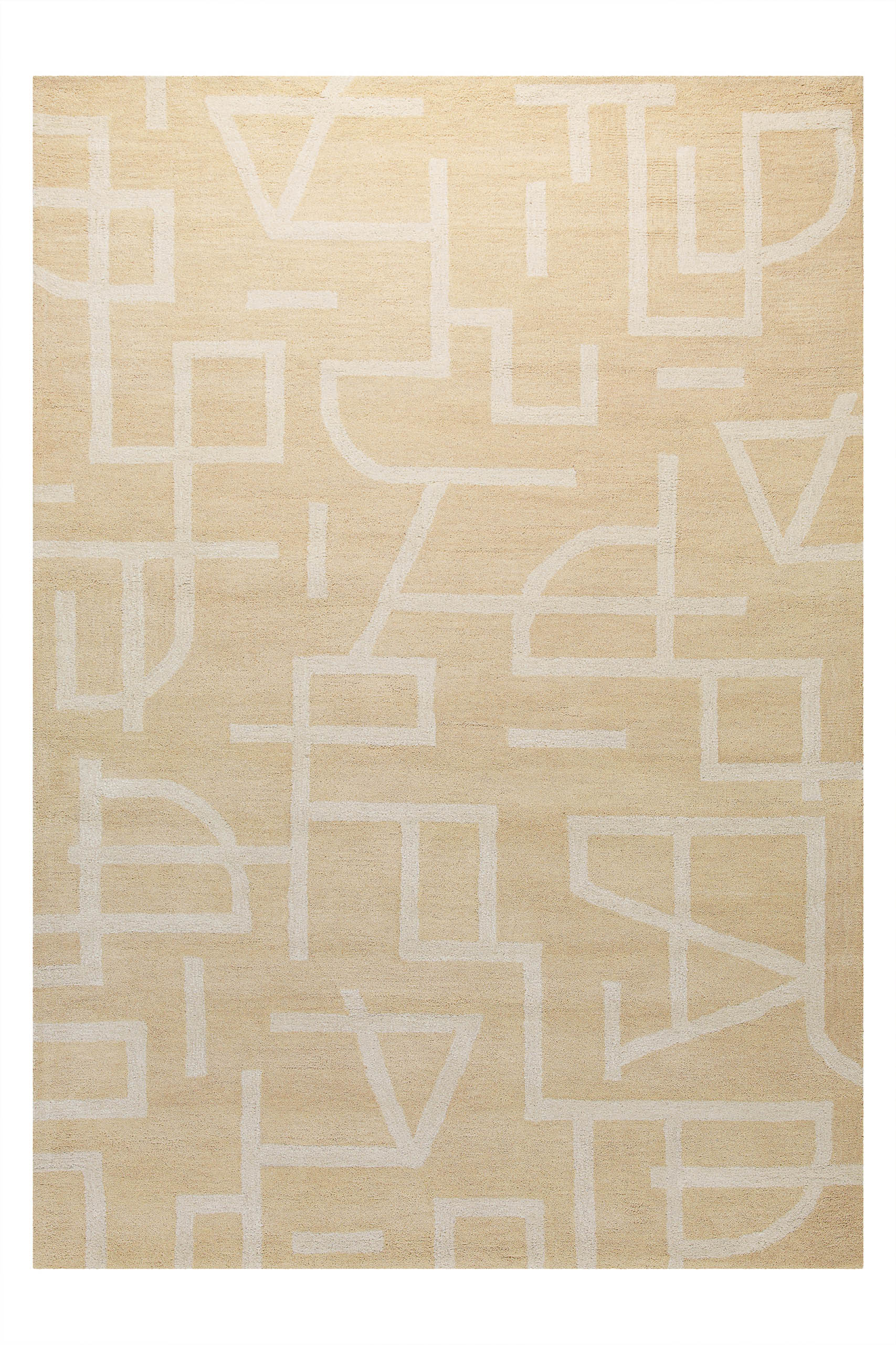 Kurzflor Teppich aus Schurwolle Sand Beige "Beatrice" WECONhome