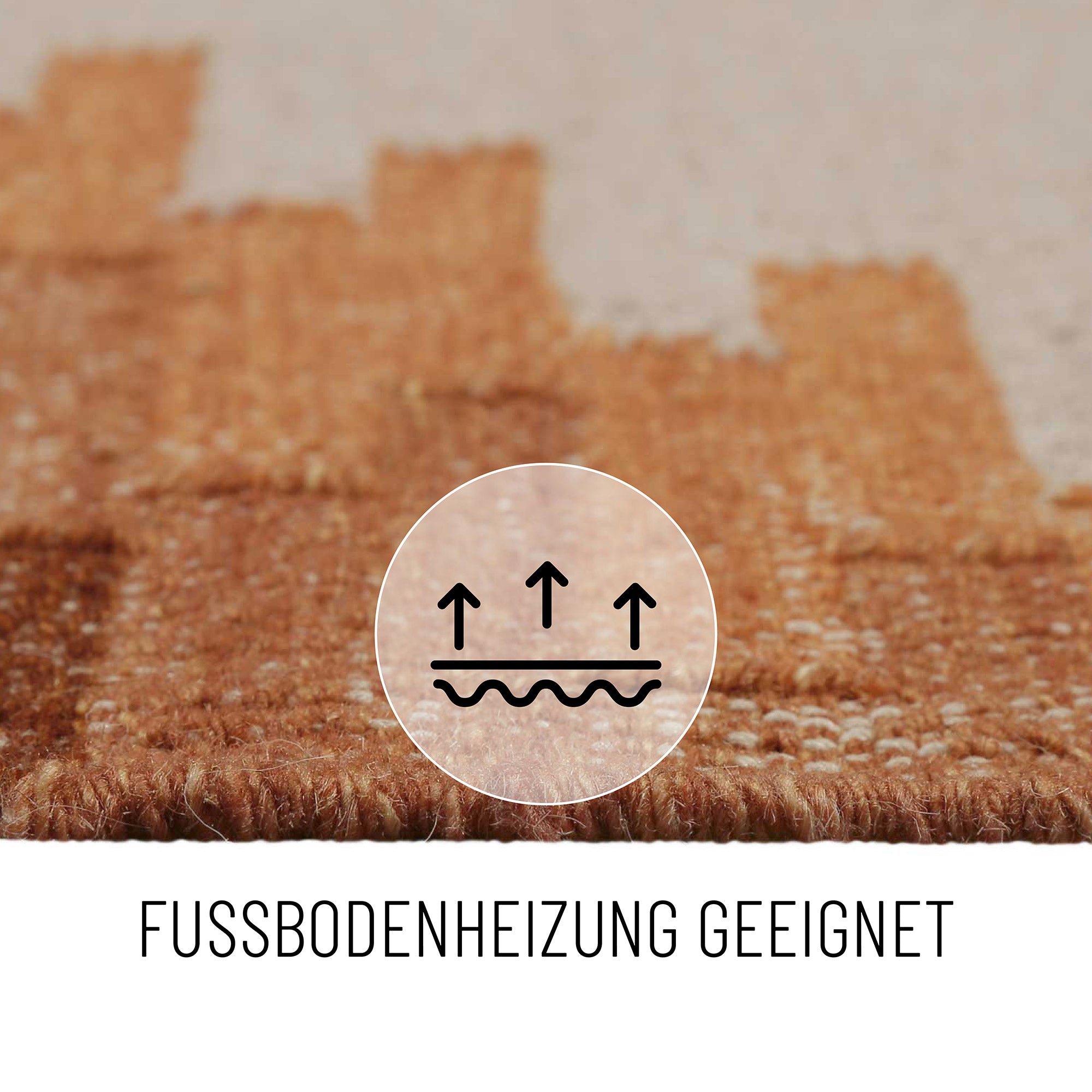 Kelim Teppich Beige Terracotta aus Wolle "Belle" Green Looop