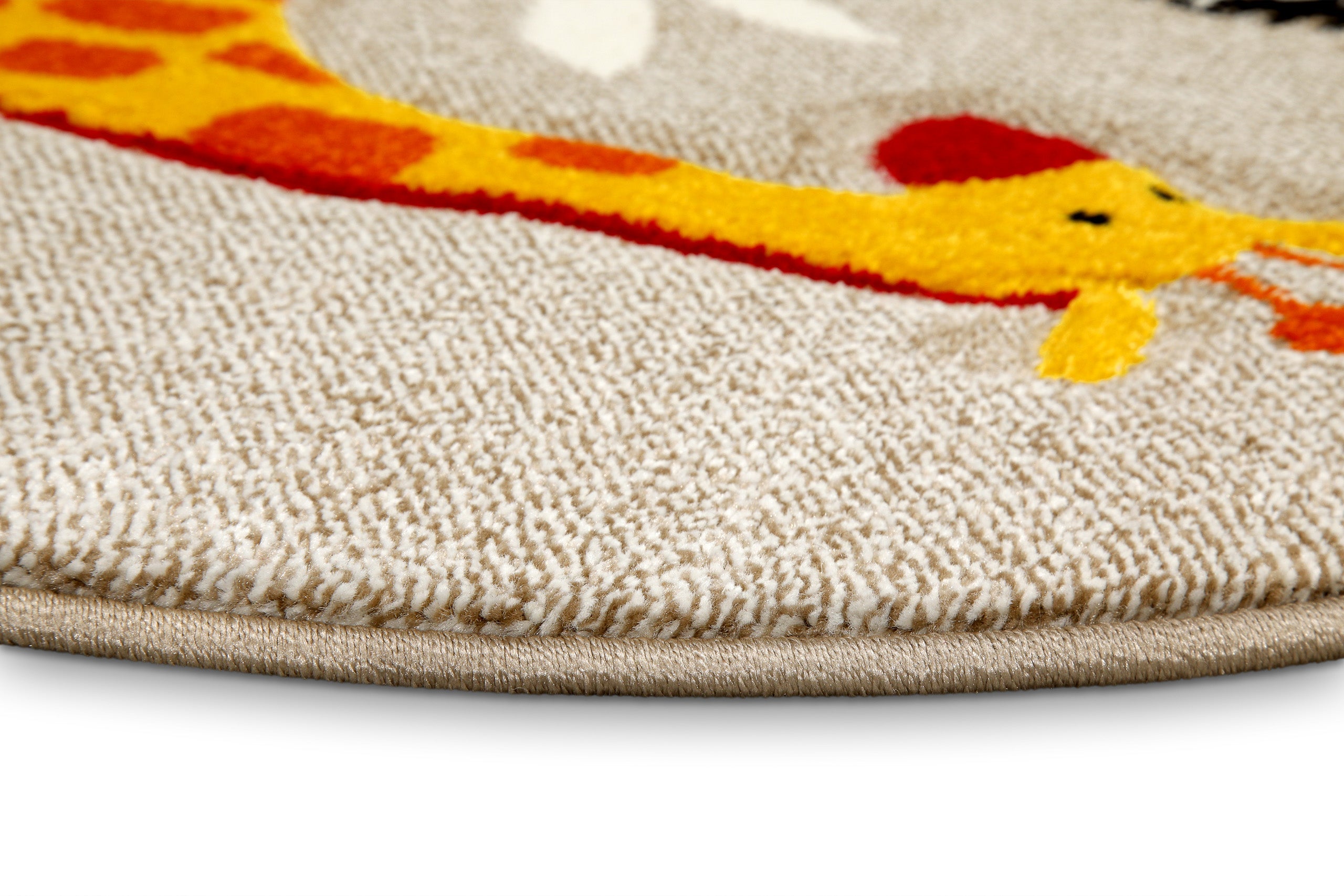 Kinderteppich Rund Sand Beige meliert "Benny & Friends" Smart Kids